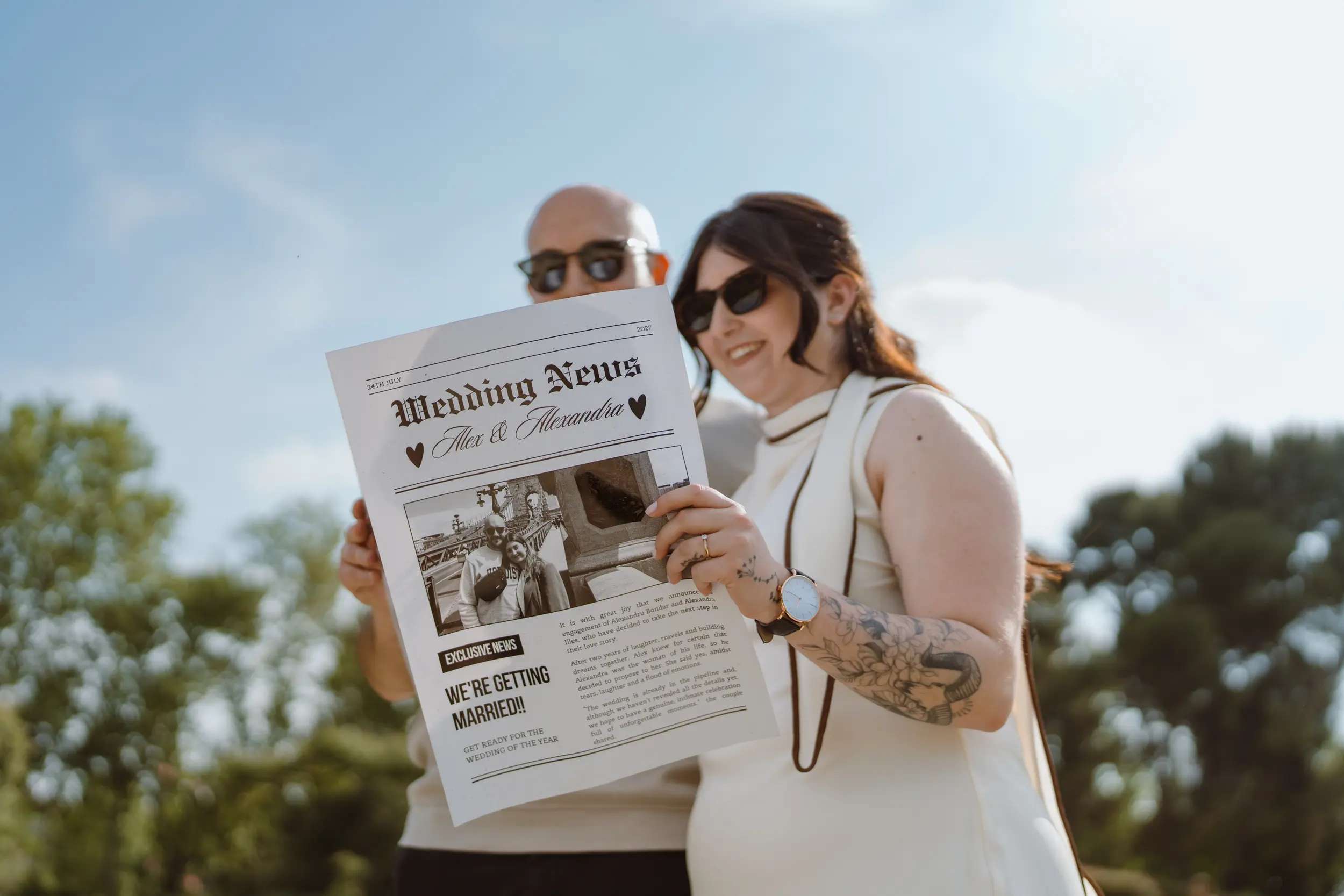 Couple photoshoot in Madrid · Me caso, literal