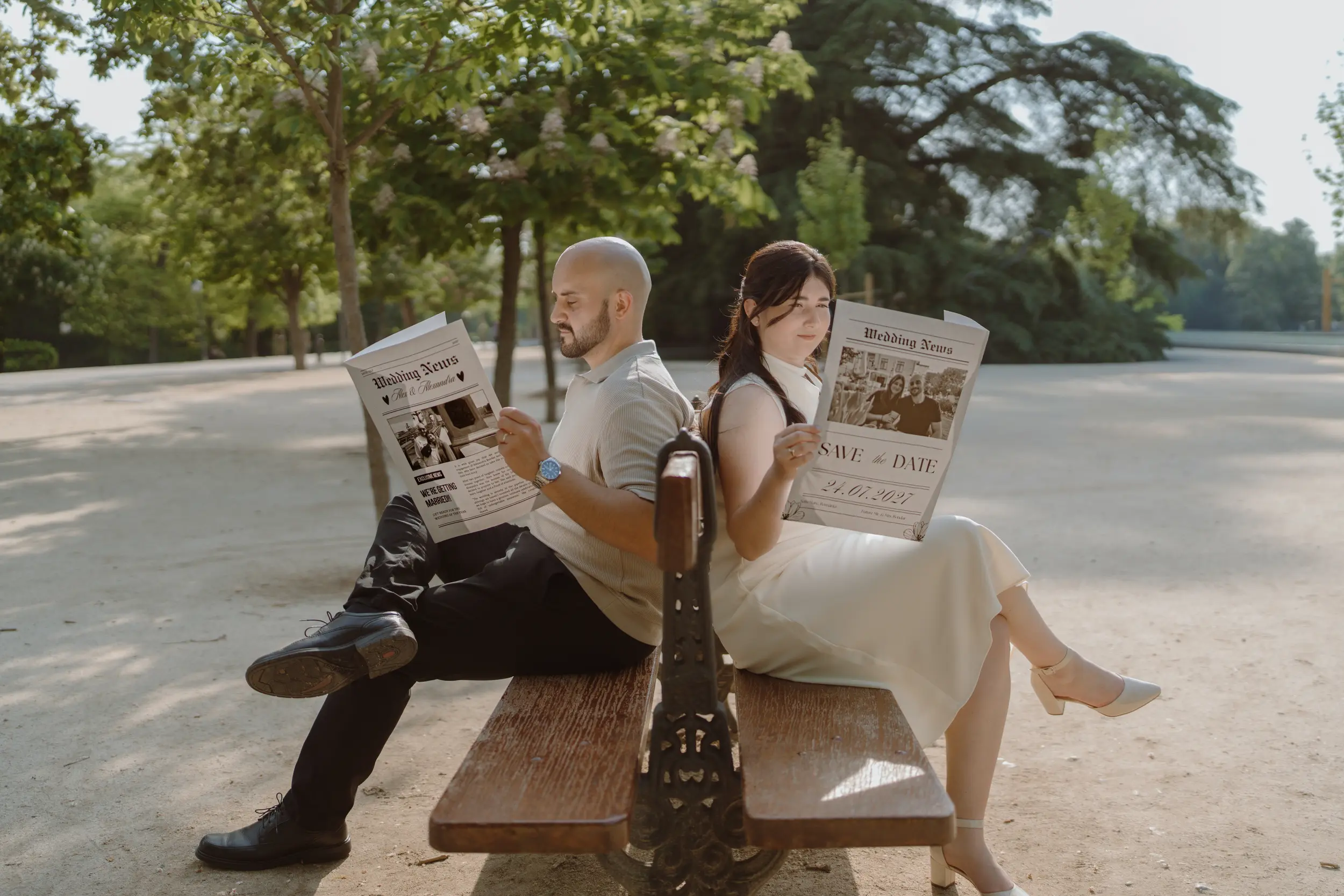 Couple photoshoot in Madrid · Me caso, literal